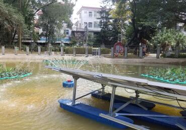 Sistema de aireación solar de 750 W en Shenzhen
