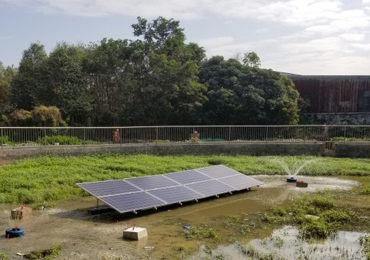 Sistema de aireación solar de 550 W en Shenzhen