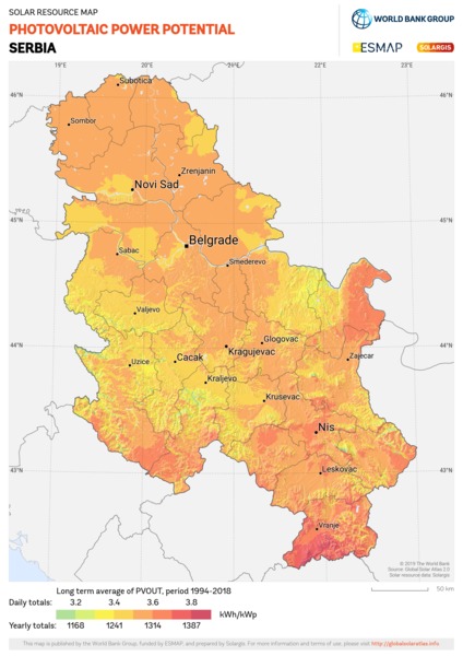 40 ciudades de Serbia han solicitado participar en la compra de paneles solares