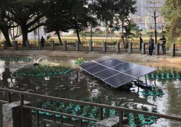 Dos sistemas de aireación solar de 750 W en Shenzhen