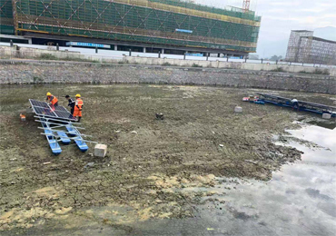 Sistema de aireación solar de 2 unidades de 550 W en Shenzhen