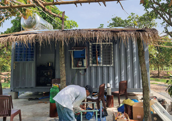 Sistema de bombeo solar de 750 W en Camboya